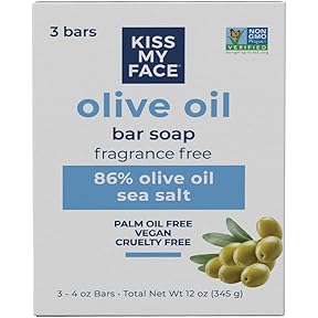Kiss My Face Antibacterial Bar Soap Fragrance Free 8oz by Kiss My Face - American Made