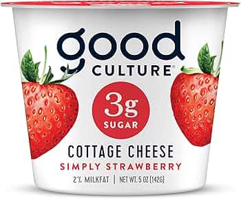 Good Culture Cottage Cheese 3G Sugar Strawberry 5 oz by Good Culture - American Made
