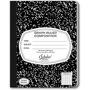 Doane Paper Composition Book Grid + Lines 9.75x7.5 Blue/Red by Doane Paper - American Made