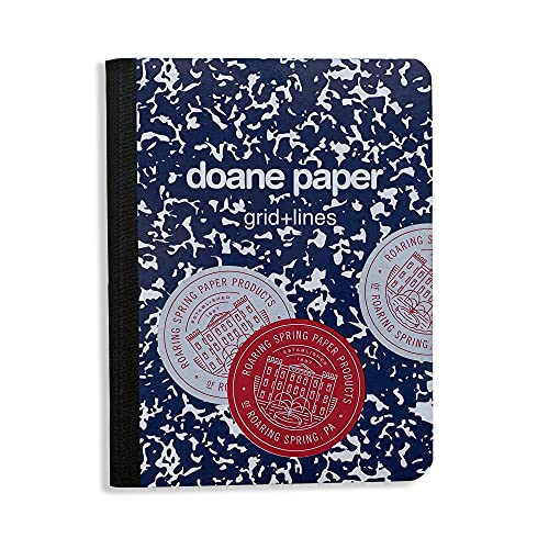 Doane Paper Composition Book Grid + Lines 9.75x7.5 Blue/Red by Doane Paper - American Made