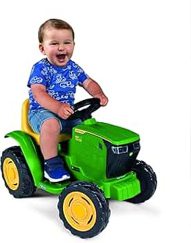 Peg Perego John Deere Mini Tractor 6V Ride-On with Lights by Peg Perego - American Made
