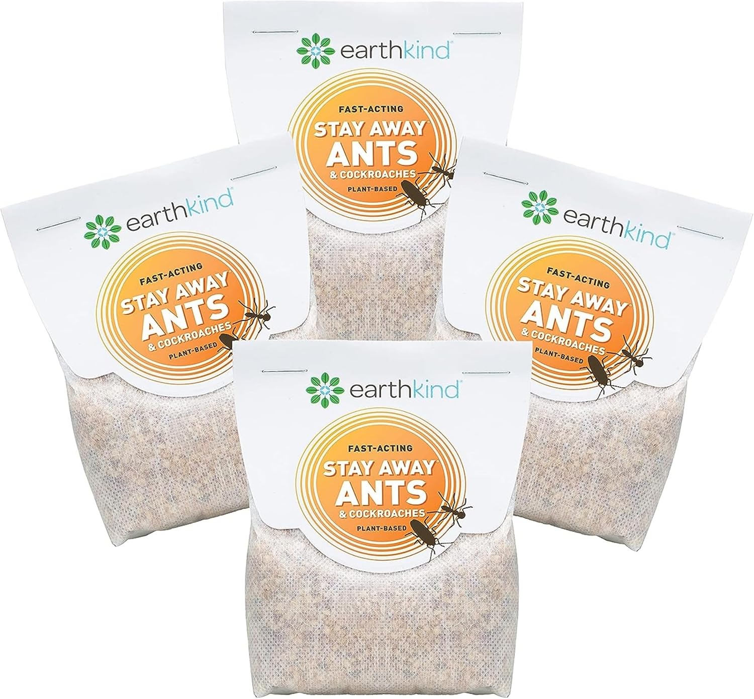 EarthKind Stay Away Ants & Cockroaches Deterrent Pouches, 4-Pack