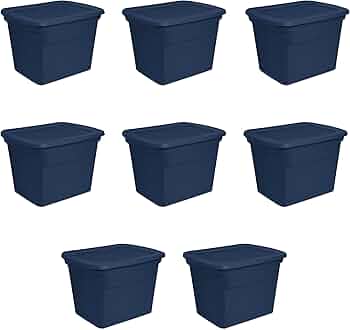 Sterilite 18 Gallon Storage Tote 8-Pack by Sterilite - American Made