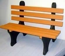Breezesta Recycled Poly Garden Bench 4-Foot