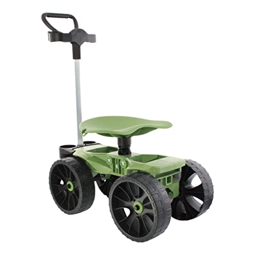 TheXceptional Wheelie with Tool Toter Handle| Garden Cart with Seat| Model EX540