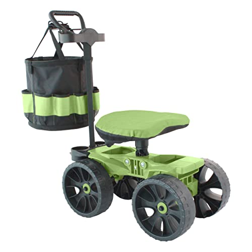 TheXceptional Wheelie with Tool Toter Handle, Bucket and Comfort Cushion