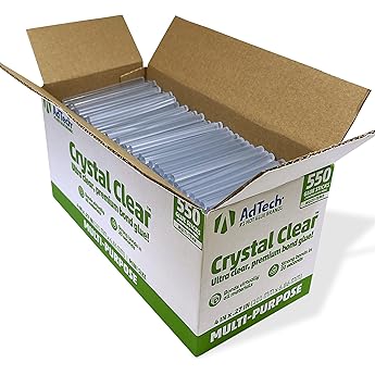 AdTech Crystal Clear Full-Size Glue Sticks 550-Count by AdTech - American Made