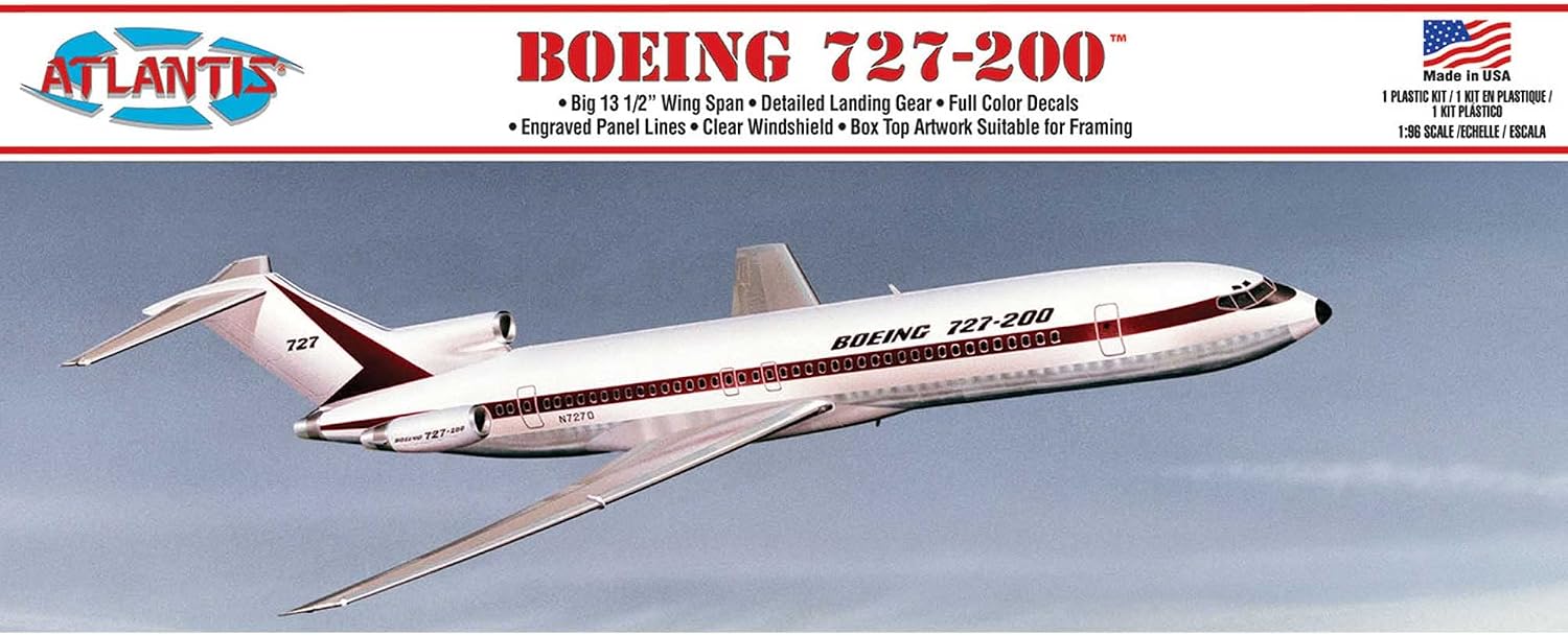 Atlantis Boeing 727 1/96 Plastic Model Kit