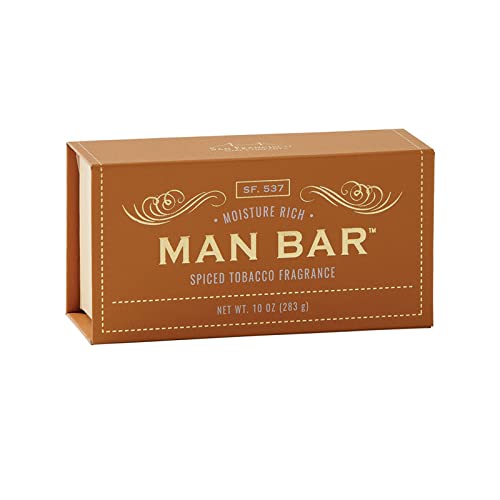 San Francisco Soap Company Spiced Tobacco Fragrance Man Bar - Moisture Rich - No Harmful Chemicals - Good for