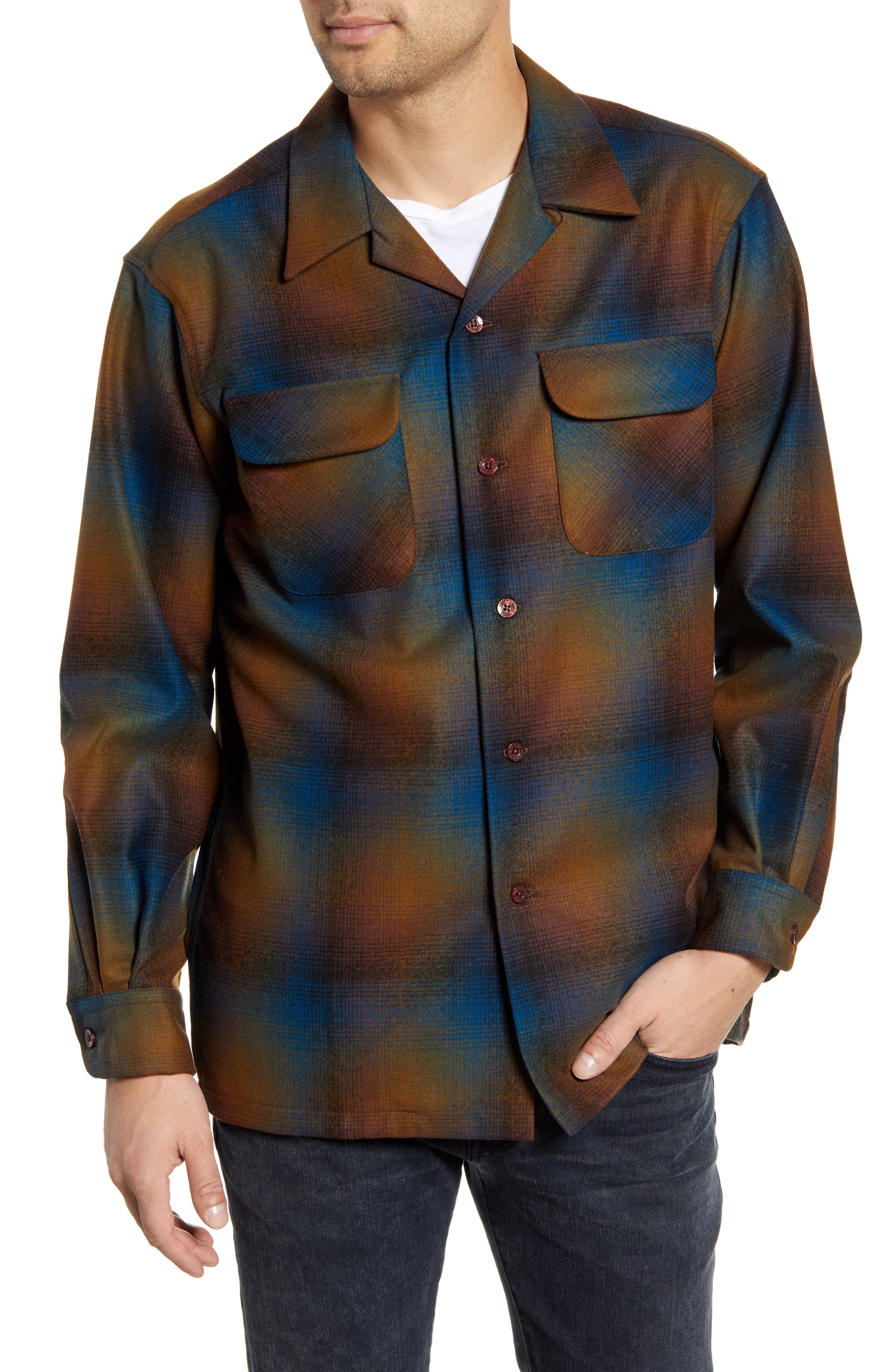 Pendleton Men's Board Shirt Long-Sleeve Flannel Classic Fit by Pendleton Woolen Mills - American Made