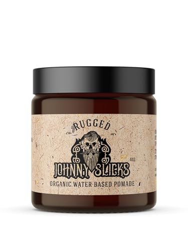 Johnny Slicks Water Based Pomade for Men, Rugged, 4 oz