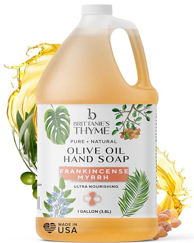 Brittanie's Pure Organic Castile Liquid Soap Refill, Frankincense, 1 Gallon