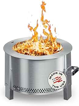 Breeo Y Series 21-Inch Smokeless Fire Pit Portable Stainless Steel by Breeo - American Made