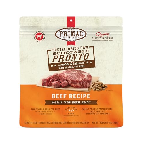 Primal Pronto Mini Nuggets, Freeze Dried Dog Food, Beef, 25 oz