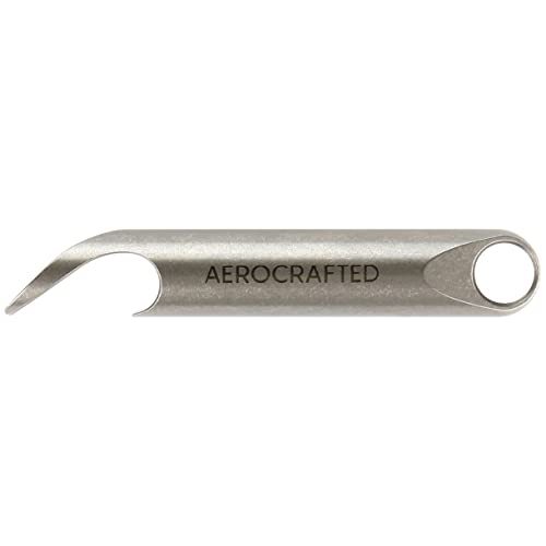 Aerocrafted Wingman Bottle Opener - Titanium Everyday Carry, Multifunctional Beer Opener and Pry Bar Tool for