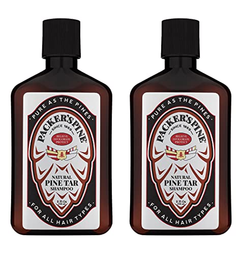Packer's Pine Tar Shampoo | Natural Pine Tar and Pine Oils Shampoo | Paraben, Sulfate, and Creosote-Free | 2 P