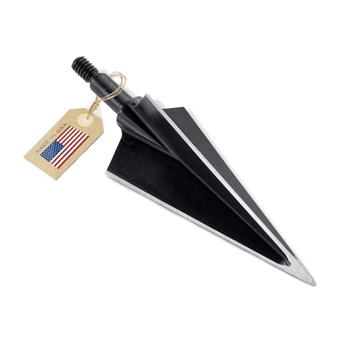 Vantage Point Archery VPA 1 1/8" 3 Blade 175 Grain 3-Blade Broadhead, Screw-in, 1045 Carbon Tool Steel 50-52 R