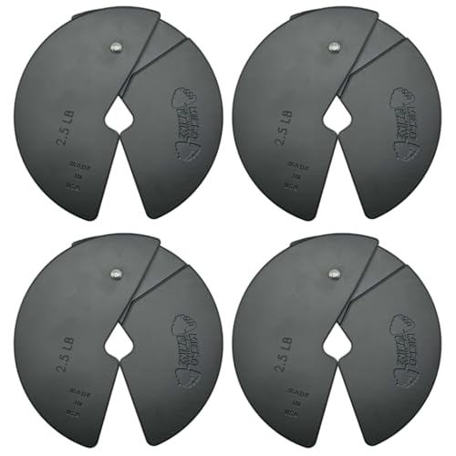 Micro Gainz 2.5LB Dumbbell Fractional Weight Plates, 4-Piece, Black