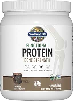 Garden of Life Organic Protein Powder 20g Plant Based with Calcium D3 K2 Magnesium Brownie by Garden of Life - American Made
