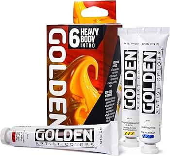 GOLDEN Heavy Body Acrylics Intro Set 6 Colors