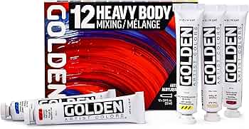 GOLDEN Heavy Body Acrylics Mixing Set 12 Colors