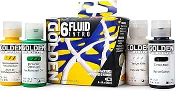 GOLDEN Fluid Acrylics Intro Set 6 Colors