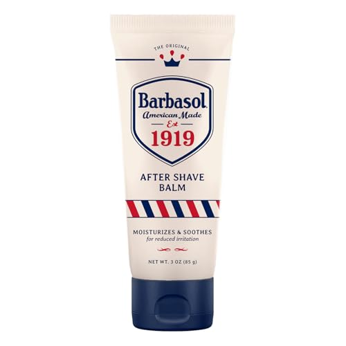 Barbasol 1919 After Shave Balm | Post Shave Balm for Men of All Skin Types | Travel Size Aftershave Cream Soot