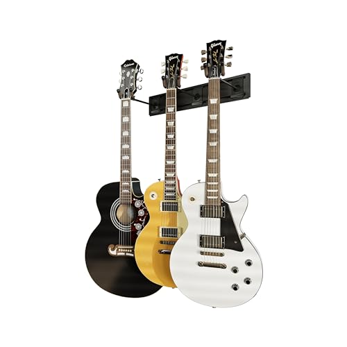 String Swing Guitar Wall Rack, Multiple Guitar Wall Mount, Guitar Organizer for Acoustic & Electric Guitars, 3