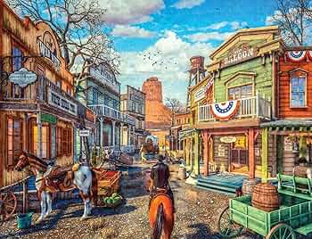 Springbok Old Western Town 500 Piece Jigsaw Puzzle by Springbok Puzzles - American Made