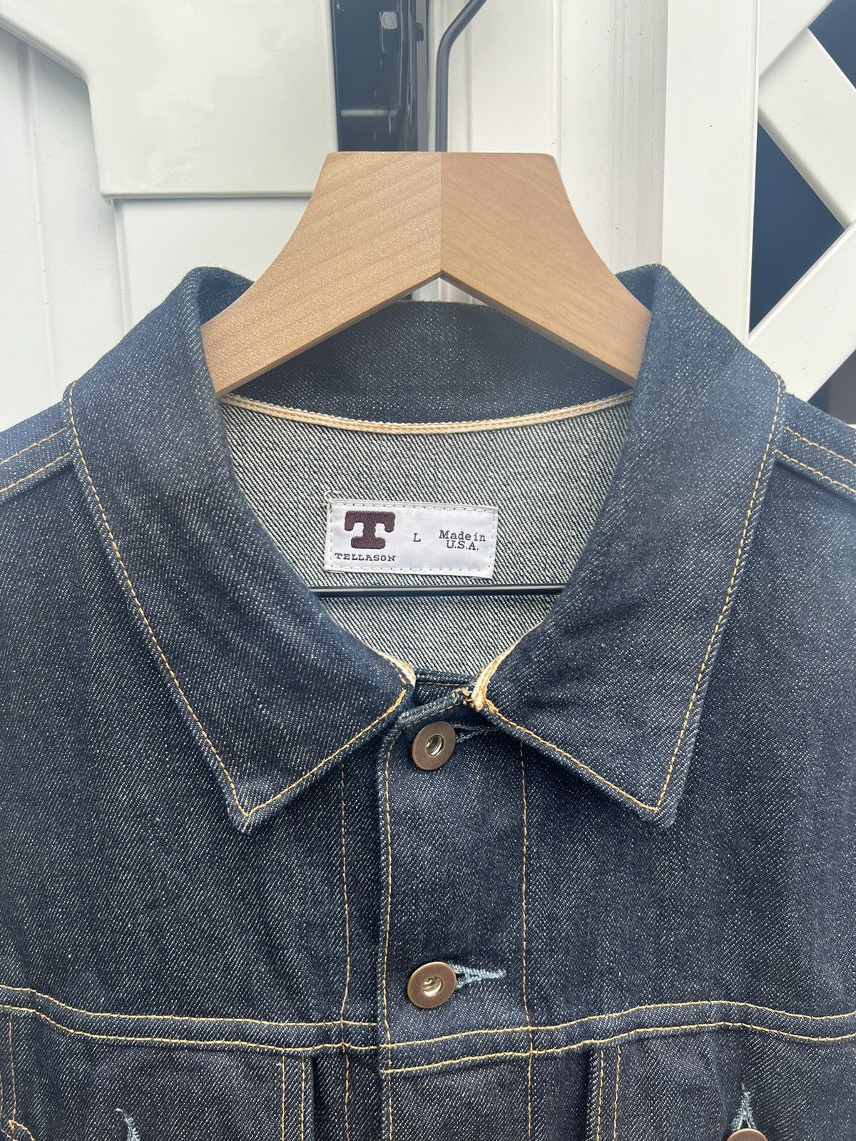 Tellason Blanket-Lined Selvedge Denim Jean Jacket, 16.5oz Kaihara by Tellason - American Made