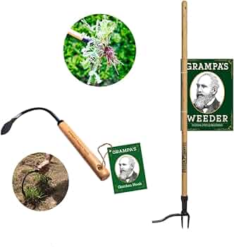 Grampa's Gardenware Garden Hook and Stand-Up Weeder Set by Grampa's Gardenware Co. - American Made