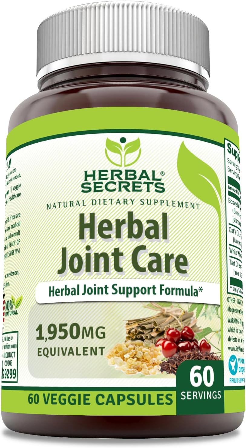 Herbal Secrets Joint Care Supplement 1950 mg, 60 Capsules by Herbal Secrets - American Made