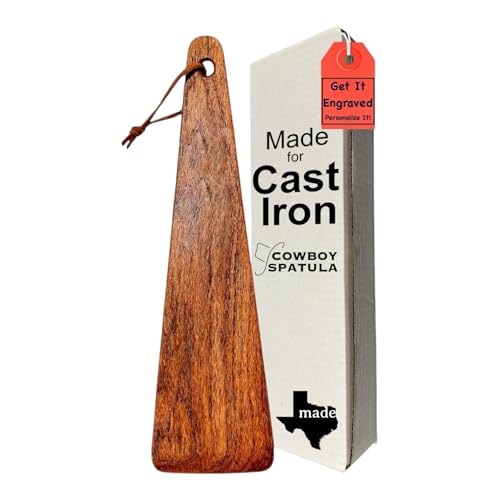 Cowboy Spatula Mesquite Wood Spatula for Cast Iron- Plain