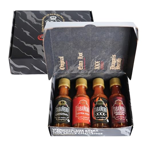 Tabañero Challenge Box, Hot Sauce Gift Set, 4-Pack