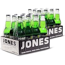 Jones Soda Strawberry Lime Soda — 12 oz Glass Bottles 12-Pack