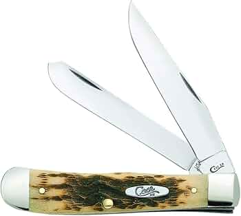 Case XX Trapper Pocket Knife Amber Bone Handle by Case Knives - American Made