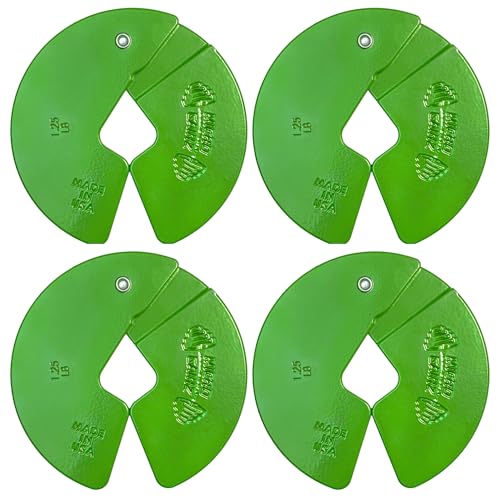 Micro Gainz 1.25LB Dumbbell Fractional Weight Plates, 4-Piece, Green