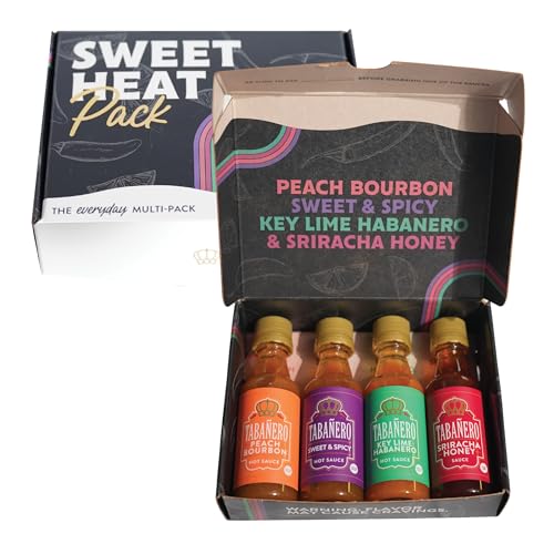 Tabañero Variety Hot Sauce Gift Set, Kosher, Sriracha Honey, 4-Pack