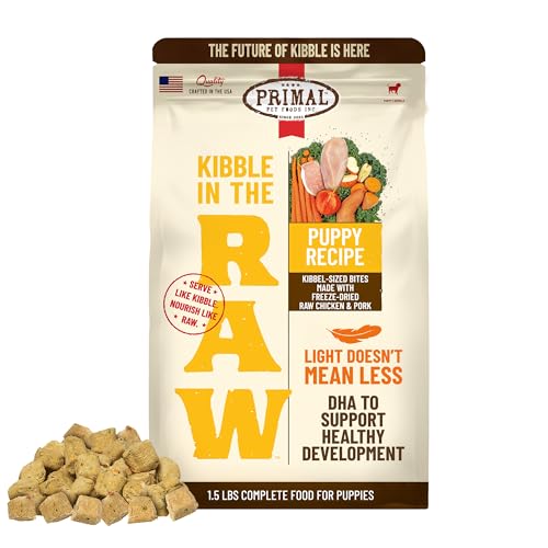 Primal Kibble in The Raw, Freeze-Dried Dog Food, Puppy Recipe, 1.5 lb