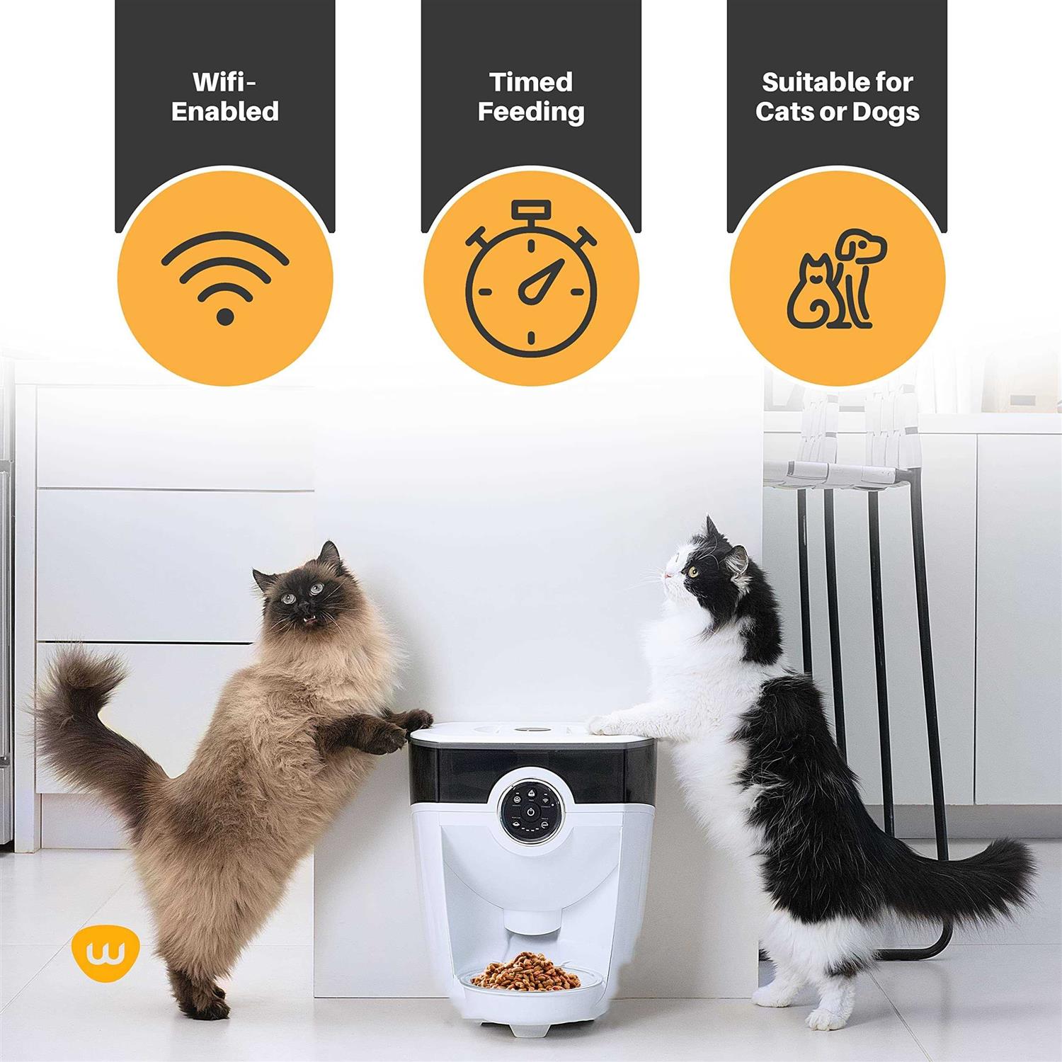 Whisker Feeder-Robot Automatic Cat Feeder WiFi-Enabled by Whisker - American Made