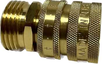 Orrco Brass Garden Hose Quick Connector Made in USA