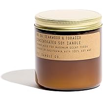 P.F. Candle Co. Teakwood and Tobacco Large Soy Candle 12.5oz by P.F. Candle Co. - American Made
