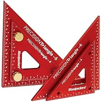 Woodpeckers Triangle Square Set 4-Inch and 6-Inch Aluminum Precision Carpenter by Woodpeckers - American Made