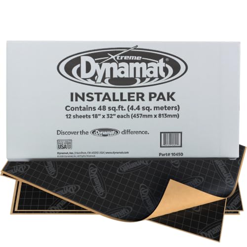 Dynamat Xtreme Sound Deadening Mat – Installer Pack, 48 Sq Ft, 12 Sheets