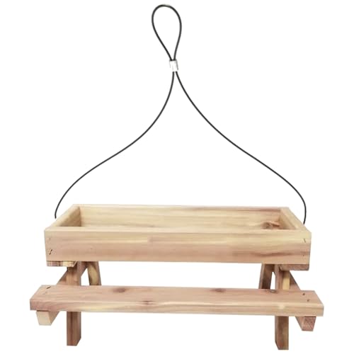 Cedar Picnic Table Bird Feeder