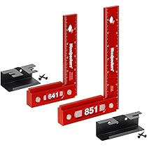 Woodpeckers Precision Woodworking Square Set 6-Inch and 8-Inch Aluminum USA Made by Woodpeckers - American Made
