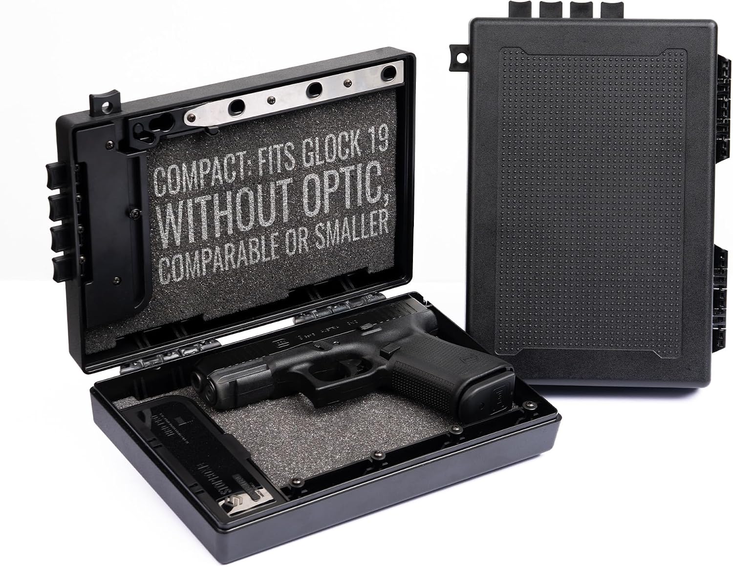 StopBox PRO Portable Handgun Lockbox, Compact, Black (2-Pack)