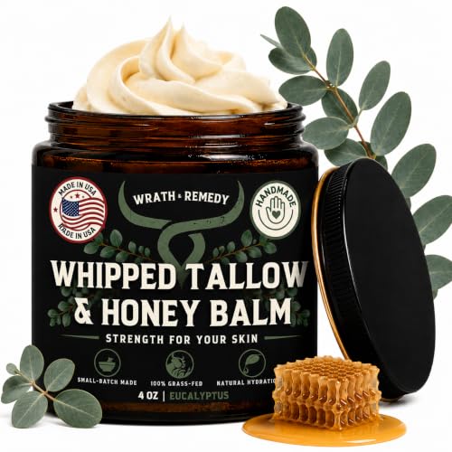 Organic Beef Tallow for Skin, Handcrafted, Eucalyptus, 4 oz