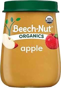 Beech-Nut Organic Baby Food Jars, Organic Apple Puree Stage 1 (10ct) by Beech-Nut - American Made