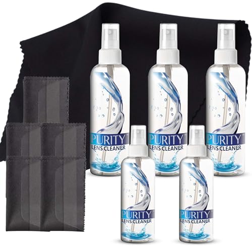 Purity Eyeglass Cleaner Mega Pack - 2x2oz & 3x8oz Lens Spray Bottles